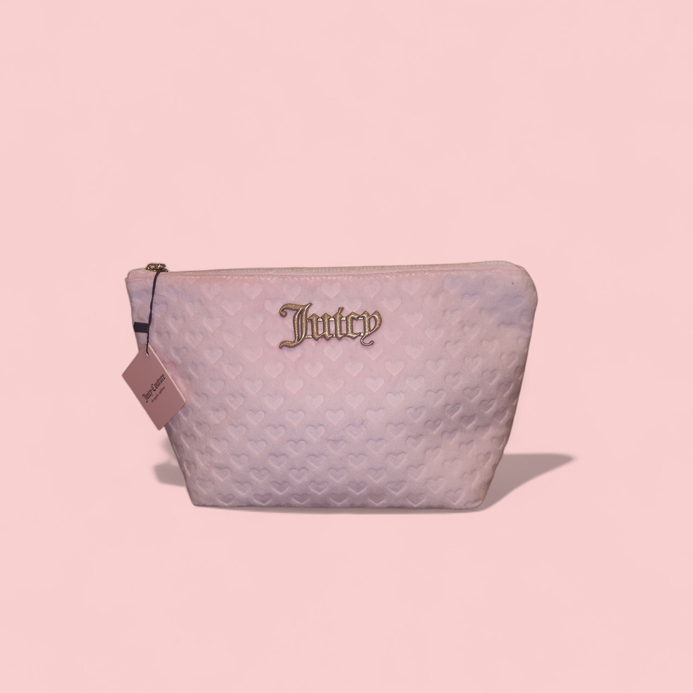 Juicy Couture Light Pink Heart Cosmetic Bag